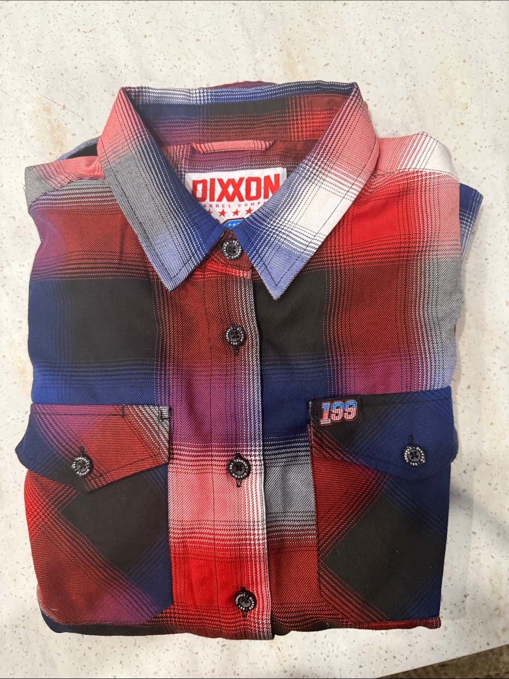 DIXXON 4 shirts Red, Blue and Black Plaid Button-Down Shirt